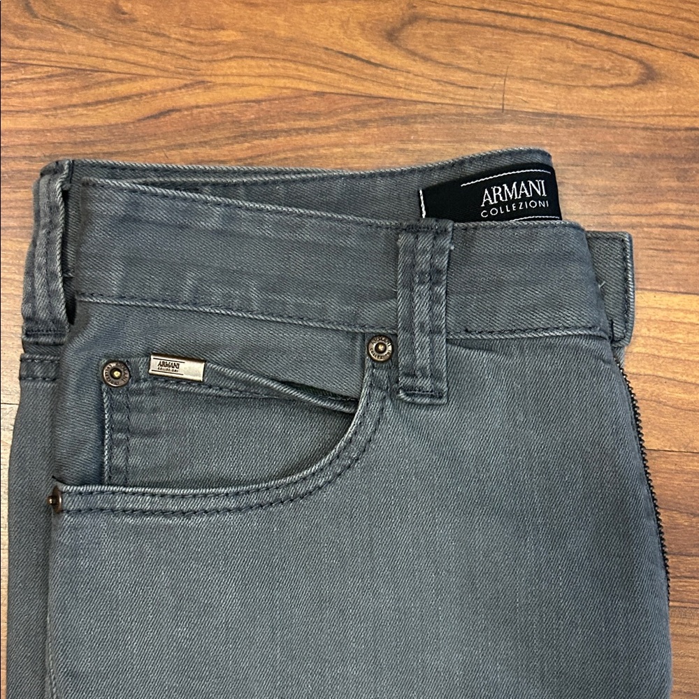 Armani Collezioni Men's Charcoal Jeans